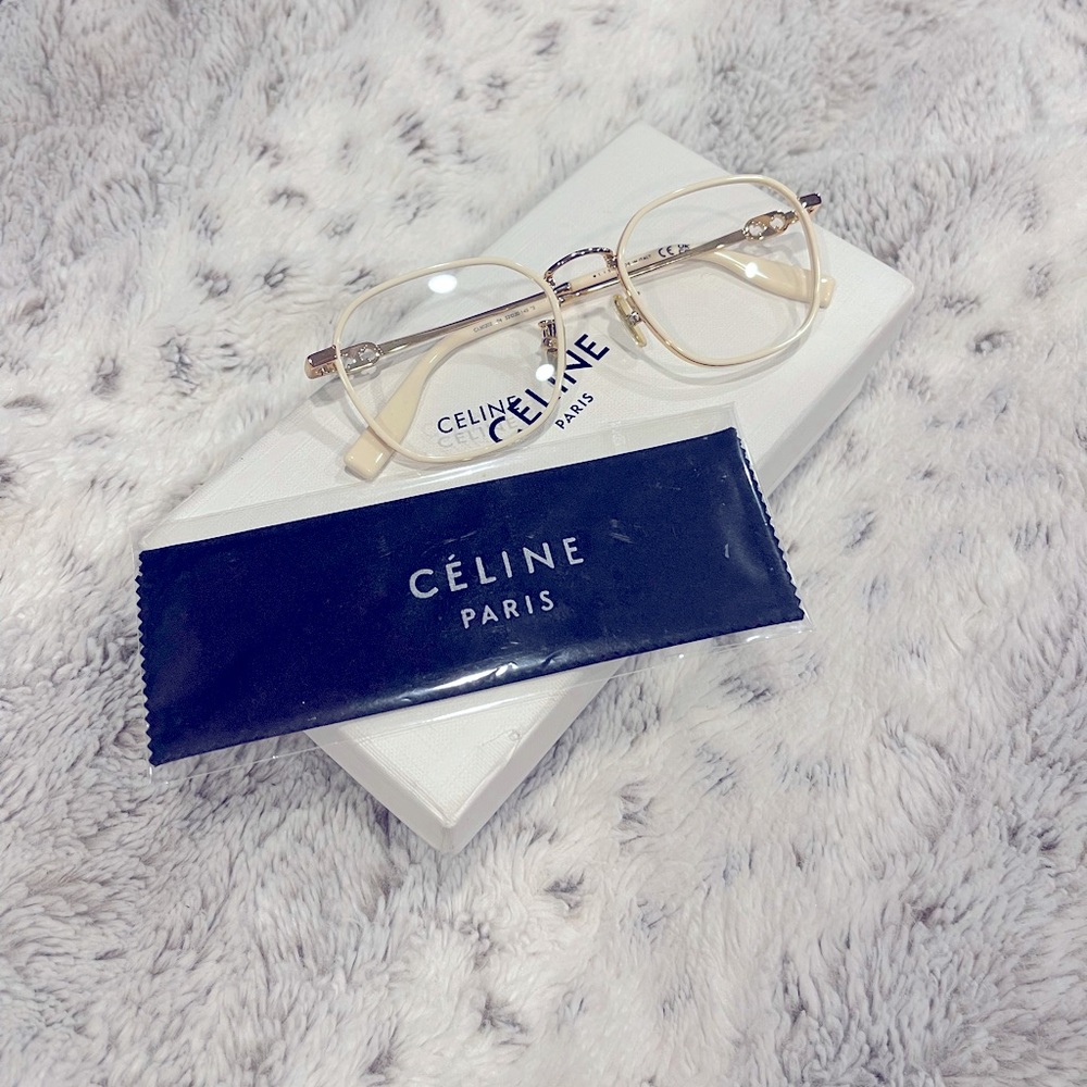 Céline White & Gold Metal Rimmed Glasses
NWT!